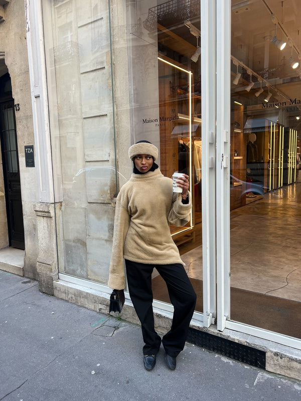 Ensemble Teddy Beige (Fourrure et Pull)