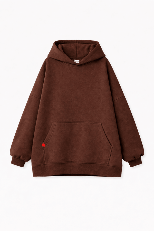 Hoodie Oversize Heavy Marron