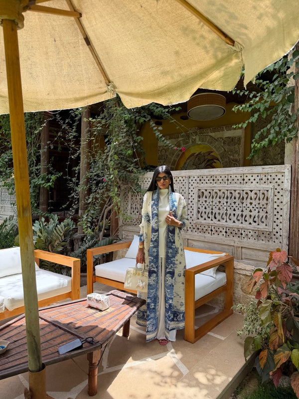 Kimono Alhambra Bleu porcelaine