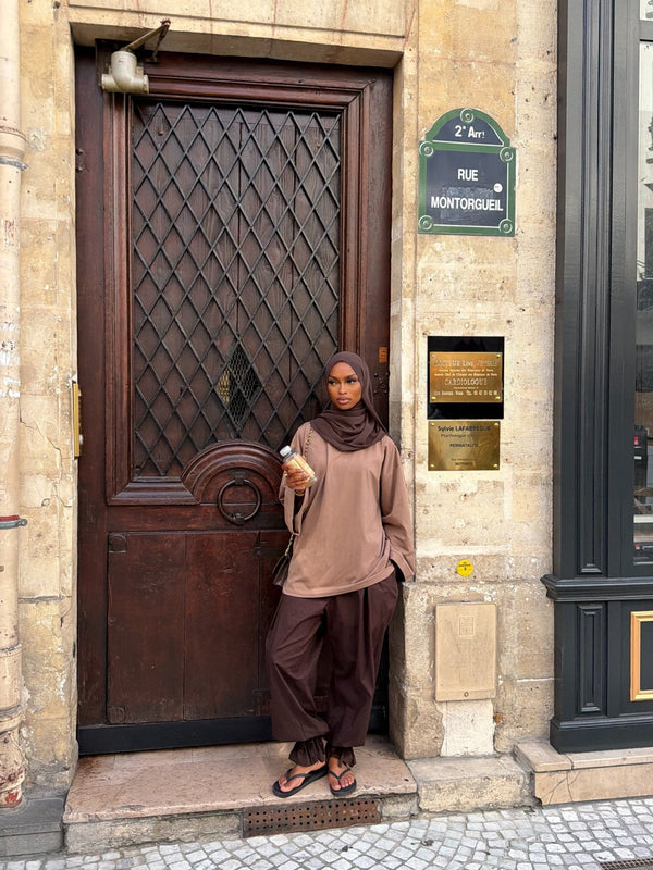 T-shirt Oversize Inaya Café au lait