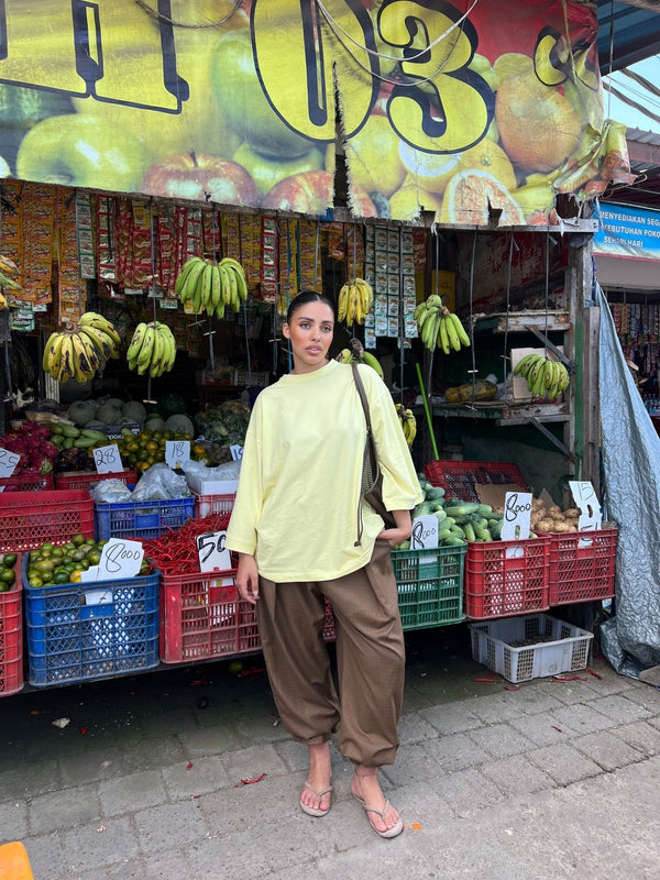 T-shirt Oversize Inaya Jaune pâle