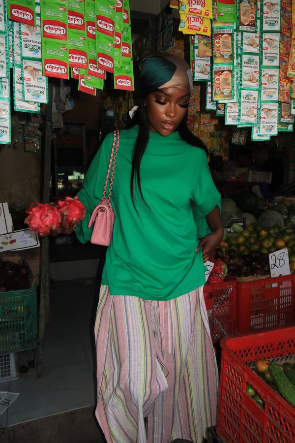 T-shirt Oversize Inaya Vert Gazon